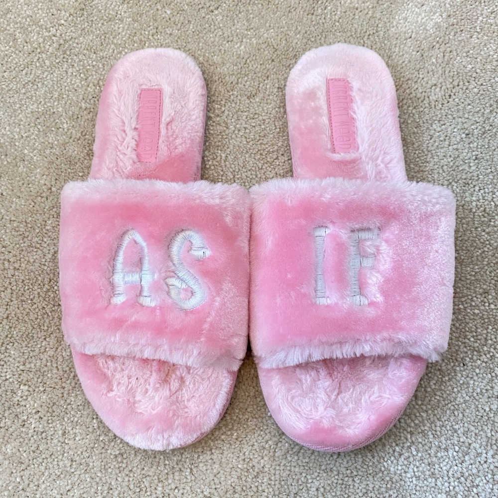 As If Pink Fuzzy Slippers